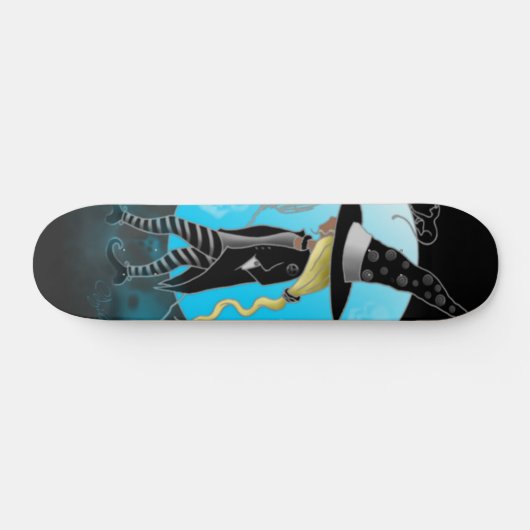 Magische heks en katten skateboard (Horizontaal)