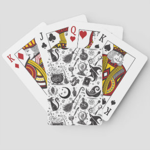 Magische Heks Whimsical Wicca Heidense Feestje Pokerkaarten