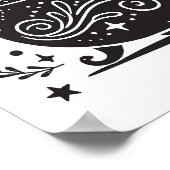 Magische heks Whimsical Wiccan Pagan Poster (Hoek)