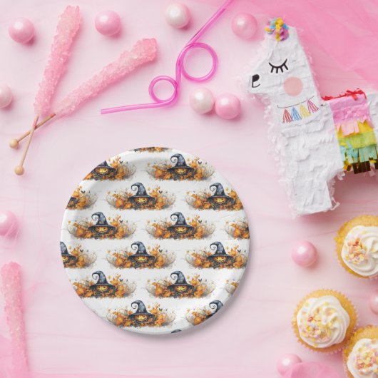 Magische heksen en tovenaars Halloween Party Papieren Bordje (Feest)