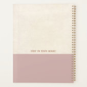 Magische hemelse paddenstoel mot maan boho planner (Achterkant)