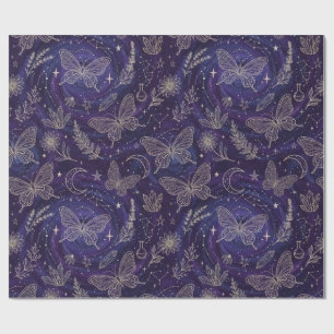Magische Hemeltuin met Vlinders, Lavendel Cadeaupapier