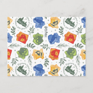 Magische Herbologie HOGWARTS™ Huizen Patroon Briefkaart