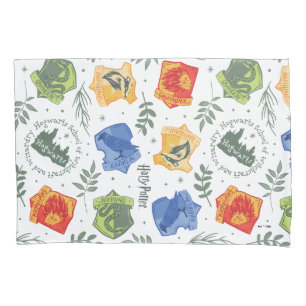 Magische Herbologie HOGWARTS™ Huizen Patroon Kussensloop
