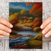 Magische Herfst Bos bruiloft - Romantisch Reverie Kaart