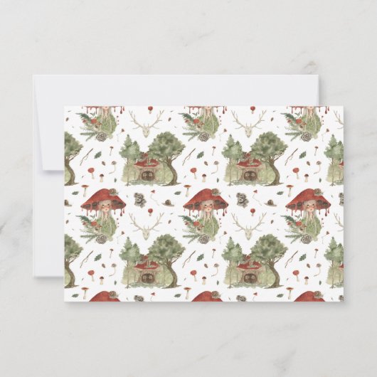 Magische herfst bos fee | Dank u Bedankkaart (Achterkant)