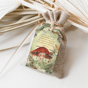 Magische herfst bos fee Verjaardag Cadeaulabel