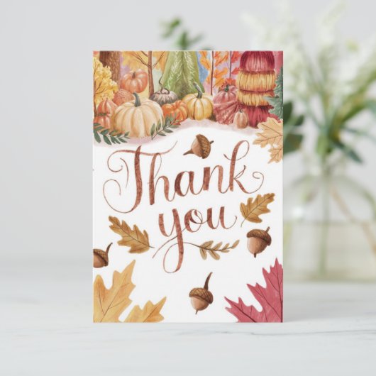 Magische Herfst Herfst Bedankkaart (Staand voorkant)