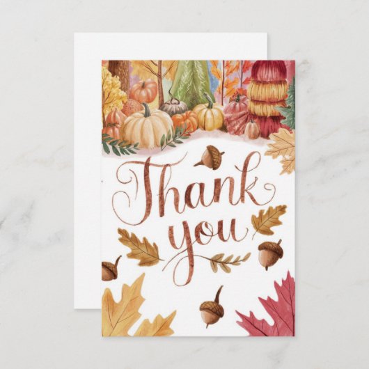 Magische Herfst Herfst Bedankkaart (Voorkant / Achterkant)