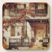 Magische Herfst Huis Onderzetter (Voorkant)
