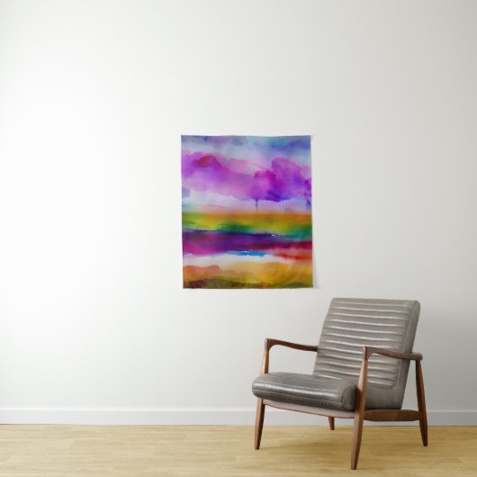 Magische herinneringen: abstract landschap geïnspi wandkleed (In situ)