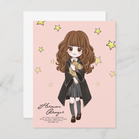 Magische Hermione Granger Watercolor Notitiekaartje (Voorkant / Achterkant)