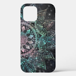 Magische holografische Mandala Glitter Sparks Desi iPhone 12 Pro Hoesje