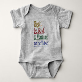 Magische Horace Quote Baby One-Piece Bodysuit