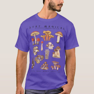 Magische illustratie paddenstoel Botanische verkan T-shirt