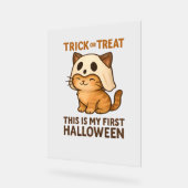 Magische introverte Cat Pastel Witch Pet Halloween Acryl Bord (Hoek)