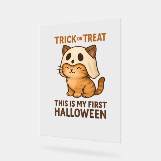 Magische introverte Cat Pastel Witch Pet Halloween Acryl Bord (Hoek)