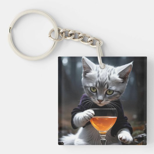 Magische Kat Sleutelhanger (Voorkant)
