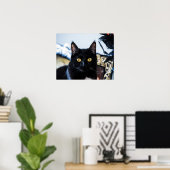 magische katten ogen poster (Thuiskantoor)