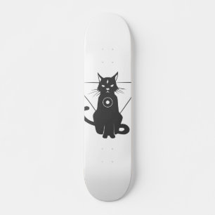 Magische kattensilhouet - Kies achtergrondkleur Skateboard
