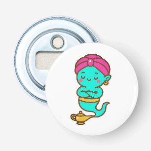 Magische Kawaii Djinn - Neon Spirit Button Flesopener