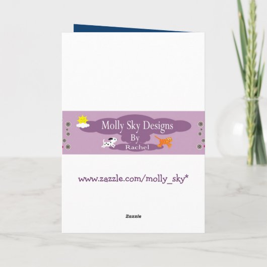 Magische kerst Fairy Princess & Tree Blue Kaart (Achterkant)