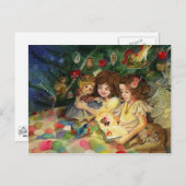 Magische kerst feestdagenkaart (Voorkant / Achterkant)