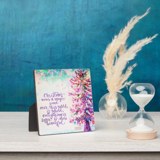 Magische Kerst Inspirerend Paarse Plaque Fotoplaat (Insitu)