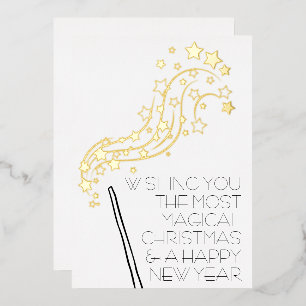 Magische Kerst Kaart met Gouden Folie