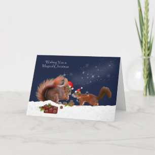 Magische kerst Kaart (Voer je eigen bericht in)