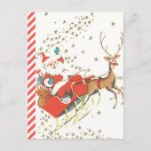 magische kerst sinterklaas en sterren feestdagenkaart (Voorkant)