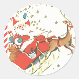  magische kerst sinterklaas en sterren ronde sticker