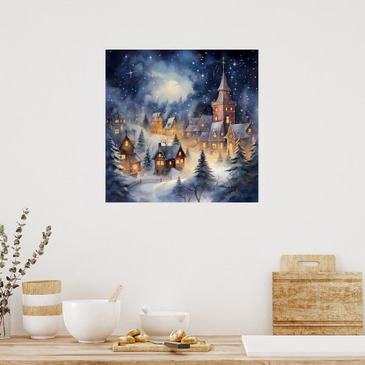 Magische Kerstavond Poster (Keuken)