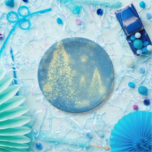 Magische kerstbomen papieren bordje (Feest)