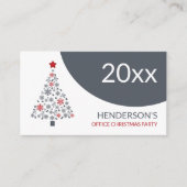 Magische Kerstboom, het Ticket van het Kerstmisfee Informatiekaartje (Voorkant)