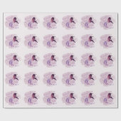 Magische kerstgalaxy unicorn cadeaupapier (Vlak)