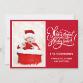 Magische kerstkaart met foto (Voorkant)