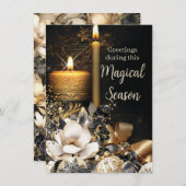 Magische kerstkaarten feestdagenkaart (Voorkant / Achterkant)