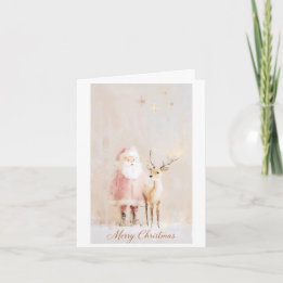 Magische Kerstman en rendieren kerstkaart Kaart