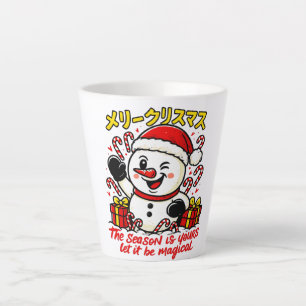 Magische Kerstman Kerstsneeuwman Latte Mok Sinterk