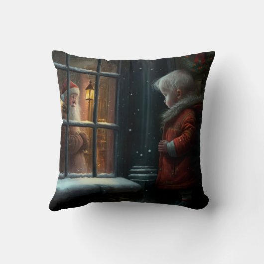 Magische kerstmanklooien kussen (Achterkant)