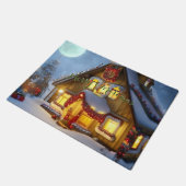 Magische kerstscène deurmat (Schuin)