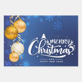 Magische kerstsfeer – feestelijk vakantieontwerp inpakpapier vel