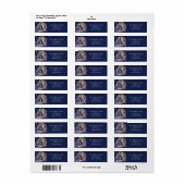 Magische kersttijd - gouden sneeuwvlokken, foto etiket (Full Sheet)