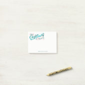 Magische kersttypografie V2 Blauwgroen ID441 Post-it® Notes (Op bureau)