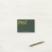 Magische kersttypografie V2 Gold ID441 Post-it® Notes (Op bureau)