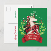 Magische kerstunicorn briefkaart (Voorkant / Achterkant)