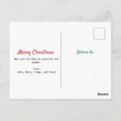 Magische kerstunicorn briefkaart (Achterkant)