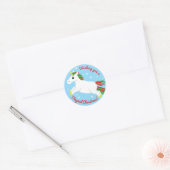 Magische kerstunicorn Sticker (Envelop)