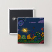 Magische kikkerknop vierkante button 5,1 cm (Voorkant /achterkant)